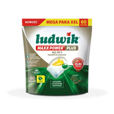 Ludwik MAXX POWER PLUS dishwasher capsules LEMON 60 pcs. Doypack