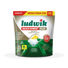 Ludwik MAXX POWER PLUS dishwasher capsules LEMON 60 pcs. Doypack