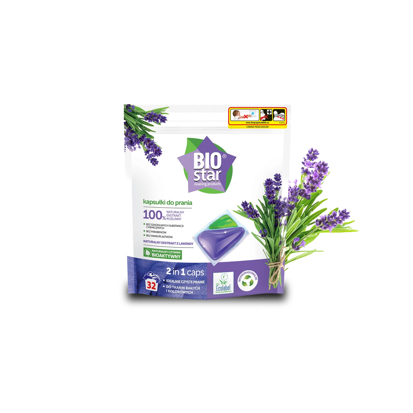 BIOstar Ecological Laundry Capsules 2 in 1 - 32 Capsules