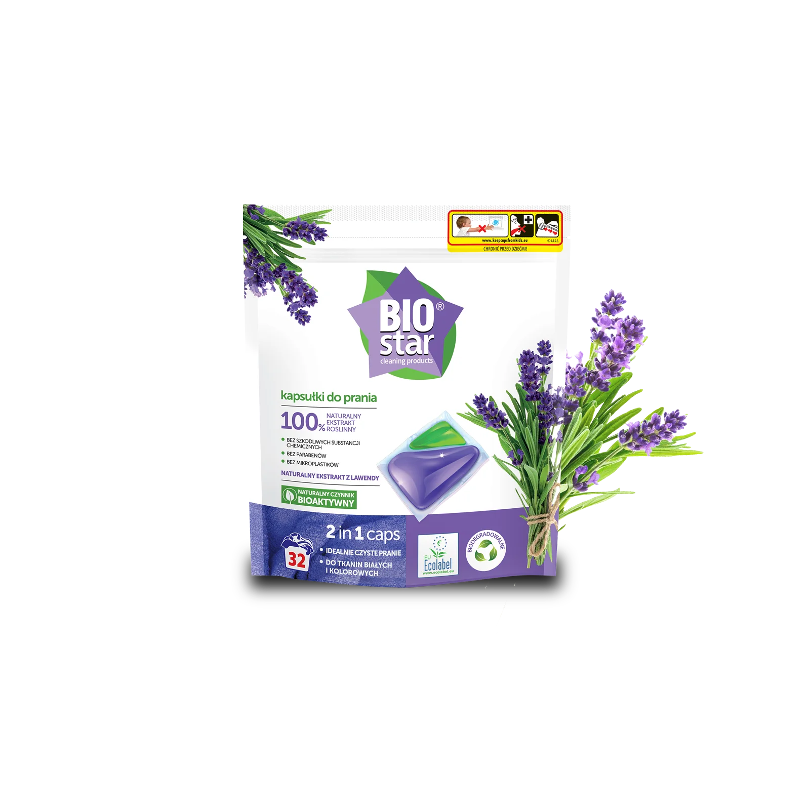 BIOstar Ecological Laundry Capsules 2 in 1 - 32 Capsules
