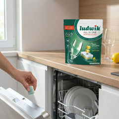 Ludwik All-in-One Dishwasher Tablets – Lemon (80 Tablets)