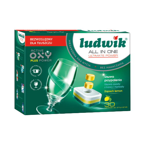 All-in-one dishwasher tablets in soluble film lemon- 30 Tablets - Montajmart