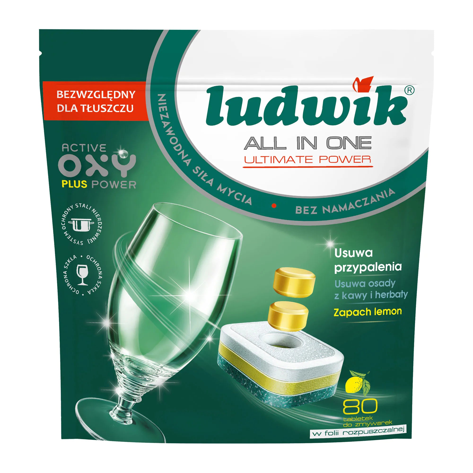 All-in-one dishwasher tablets in soluble film lemon- 80 Tablets - Montajmart