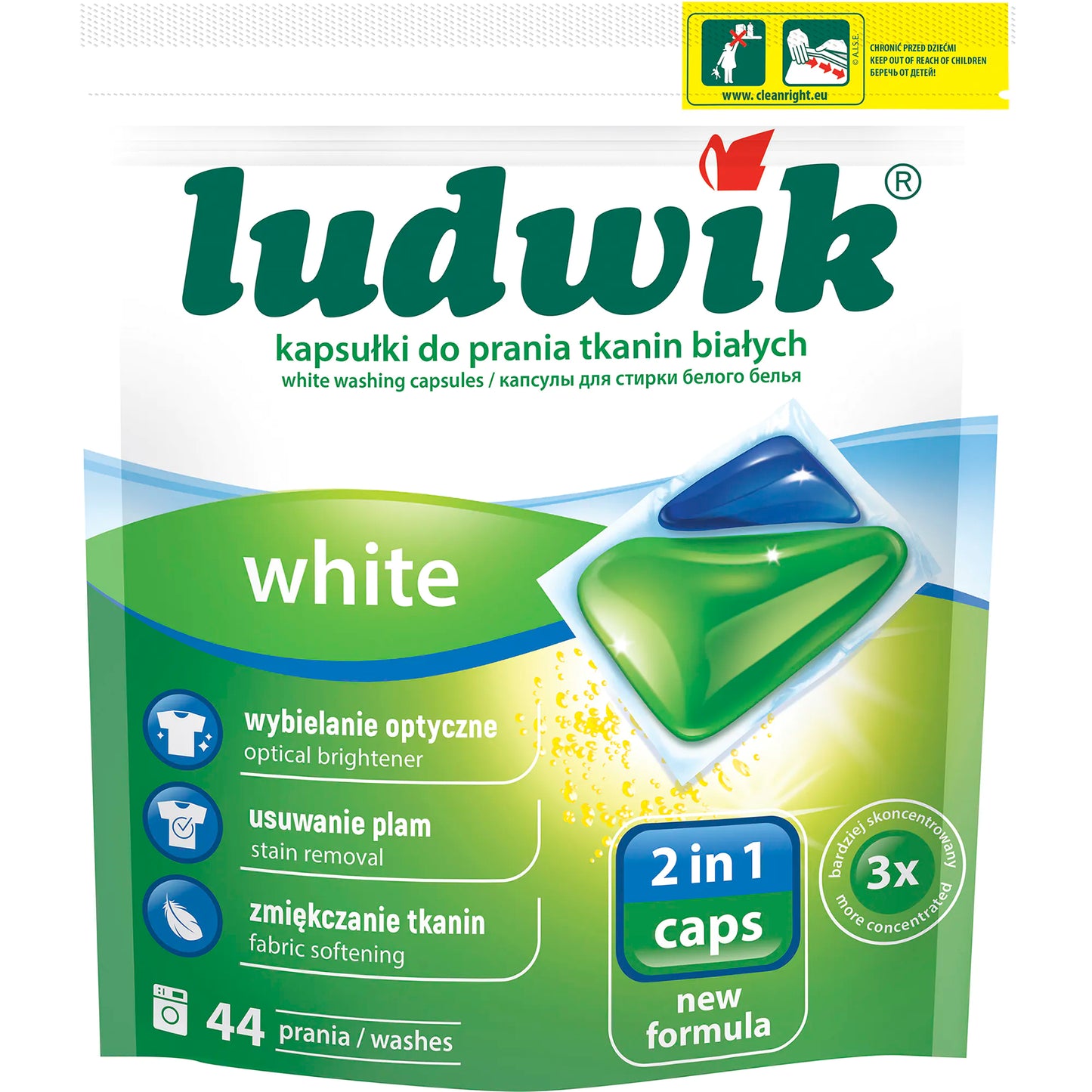 Laundry gel capsules for white fabrics 2 in 1 caps - Montajmart