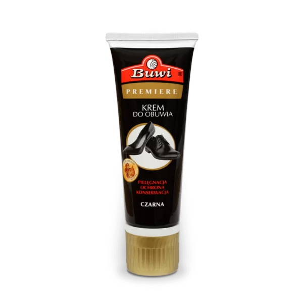 Buwi Premiere Cream shoe polish Black-tube with applicator- 75ml