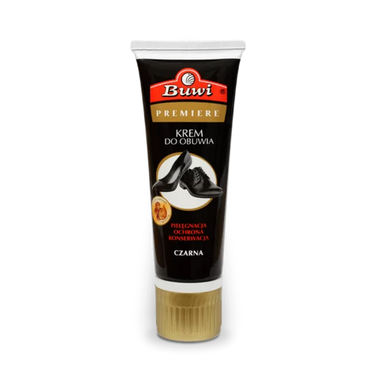 Buwi Premiere Cream shoe polish Black-tube with applicator- 75ml