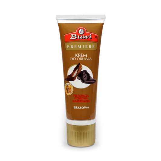 Buwi Premiere Cream shoe polish Brown -tube with applicator- 75ml