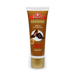 Buwi Premiere Cream shoe polish Brown -tube with applicator- 75ml - Montajmart
