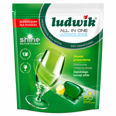 Ludwik All‑in‑One Dishwasher Capsules – 50 Pack (Ultimate Shine)
