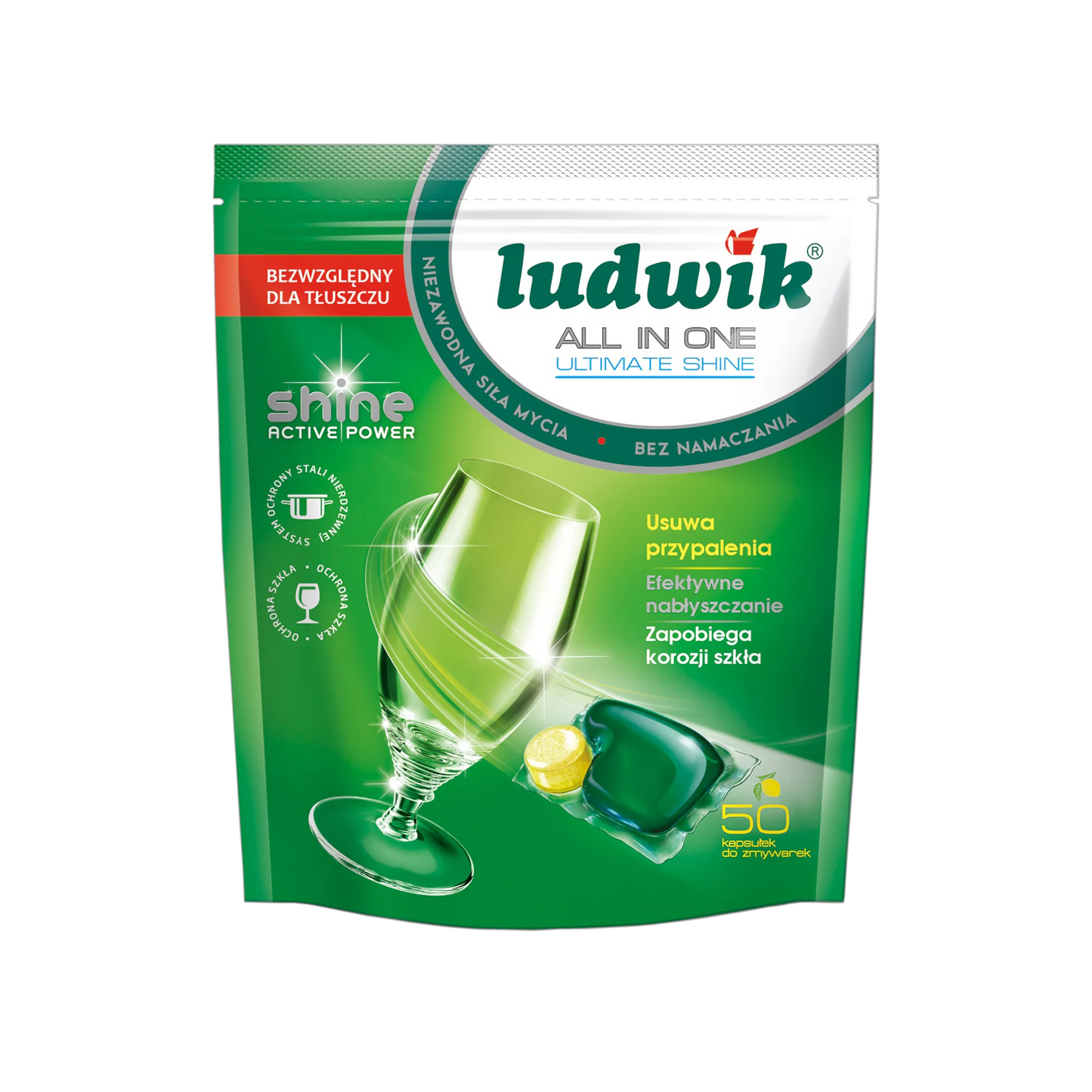 Ludwik All‑in‑One Dishwasher Capsules – 50 Pack (Ultimate Shine)