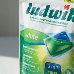 Ludwik White Laundry Capsules – 2 in 1 (44 Washes)