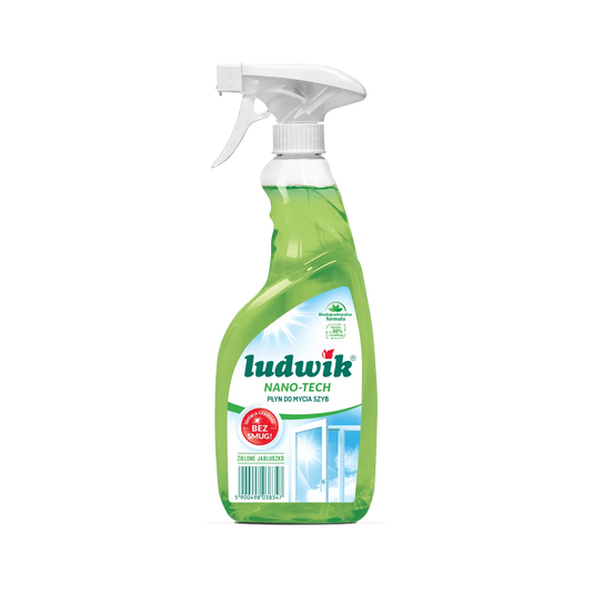 Ludwik window and tile cleaner nano tech - green apple fragrance 750ml